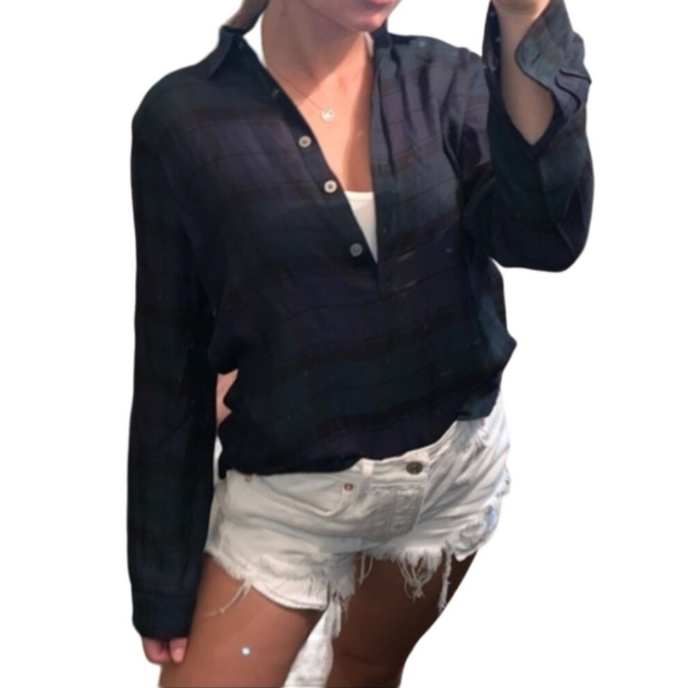 LOFT Ann Taylor Plaid The Softened Shirt